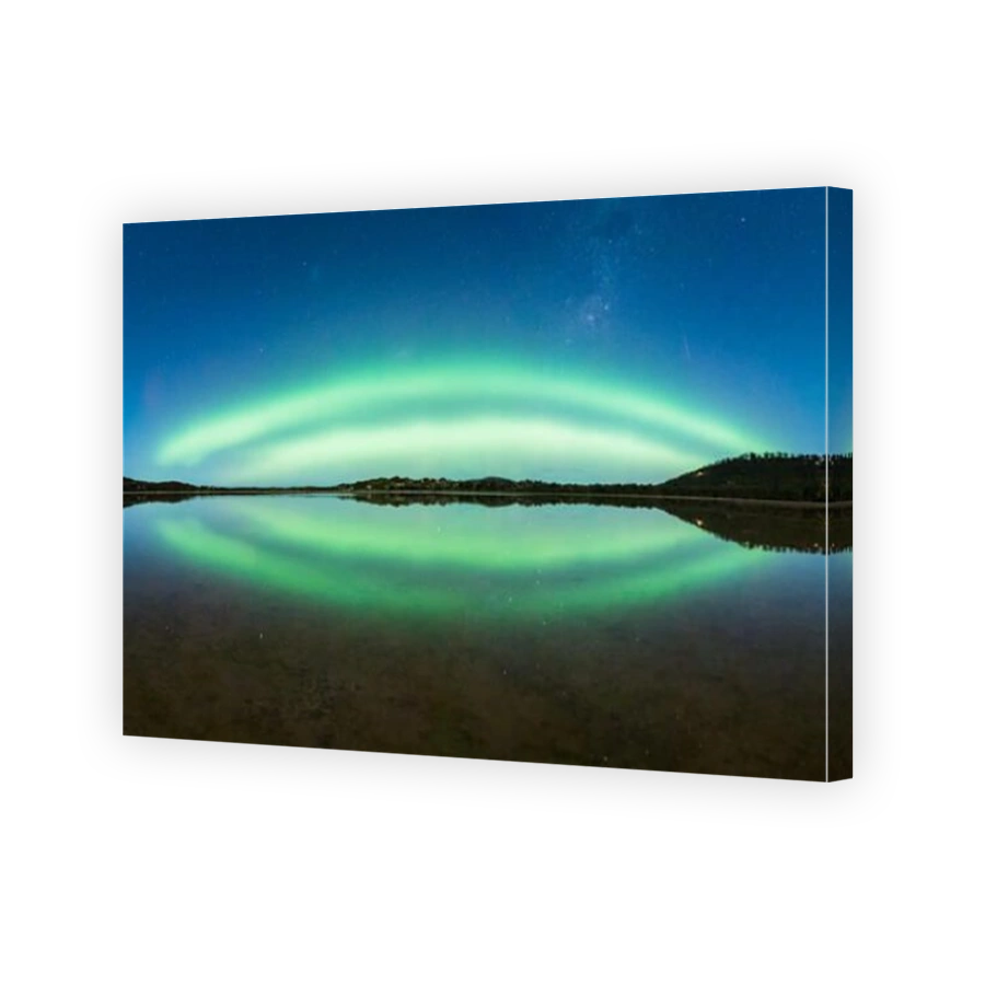 Double Arc Aurora with Reflection