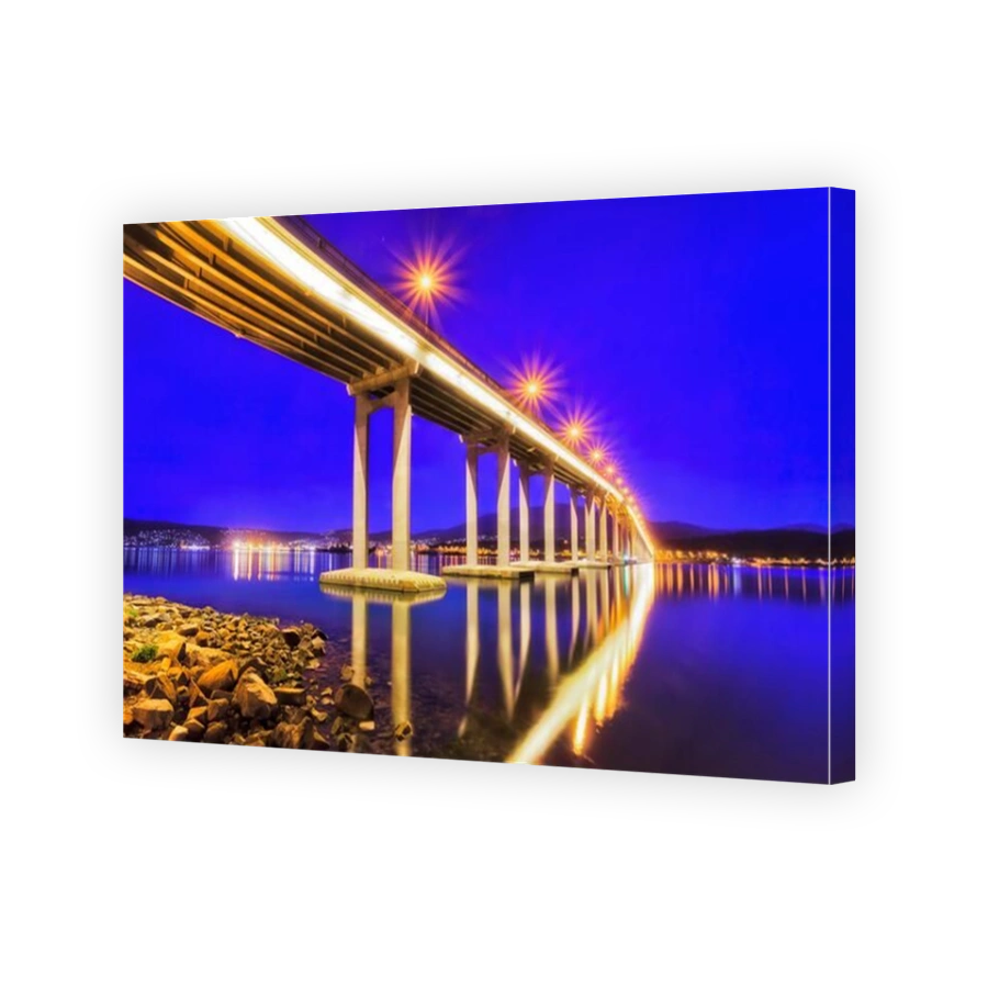 Tasman bridge across Derwent river in Hobart - capital of Tasmania state in Australia.