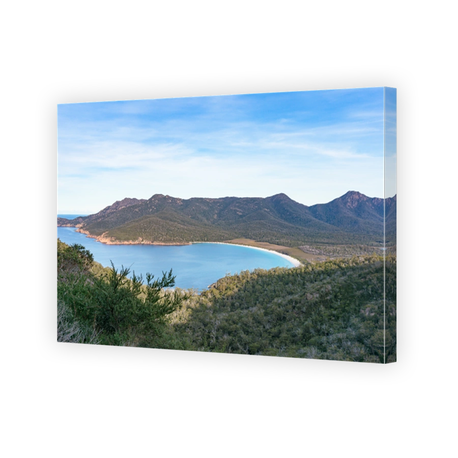 View on beautiful Wineglass bay beach