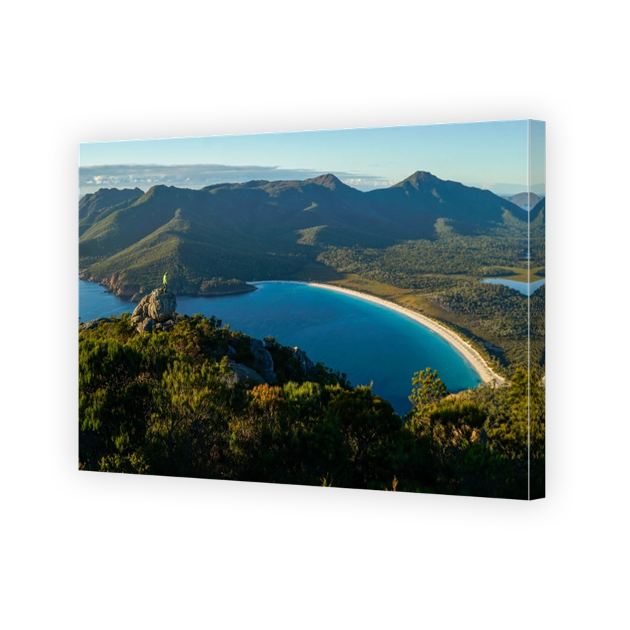 Aerial view of Mount Amos in Freycinet National Park. Australia.