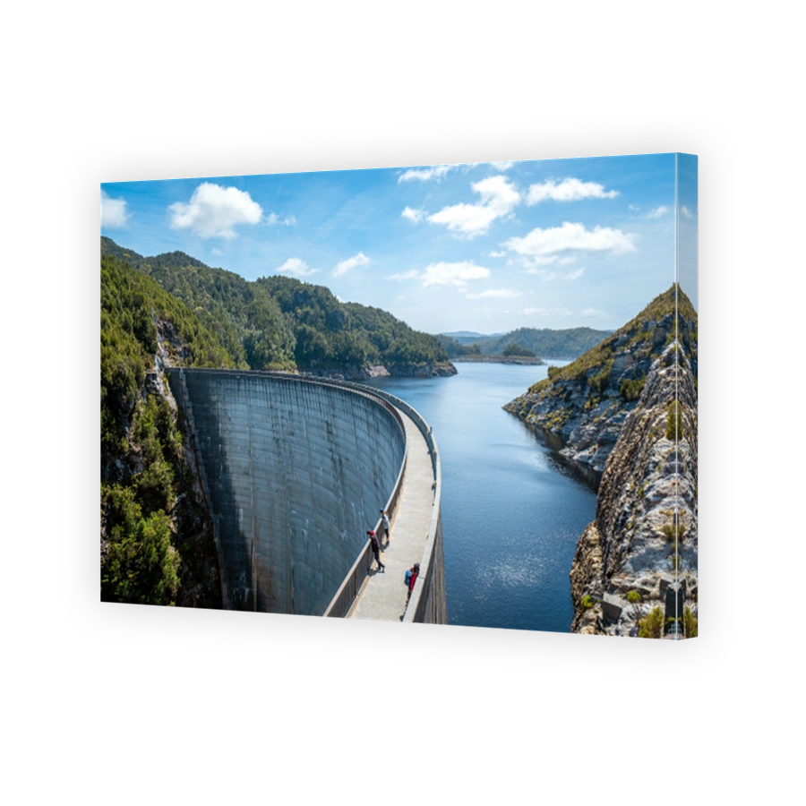 Scenery of Gordon Dam at Tasmania, Australia