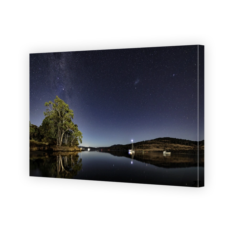 Night sky on on Huon River, Huon Valley, Tasmania