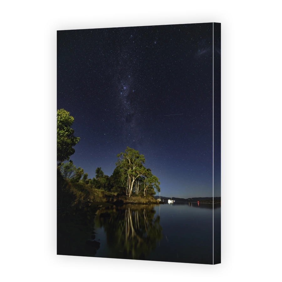 Night sky on on Huon River, Huon Valley, Tasmania
