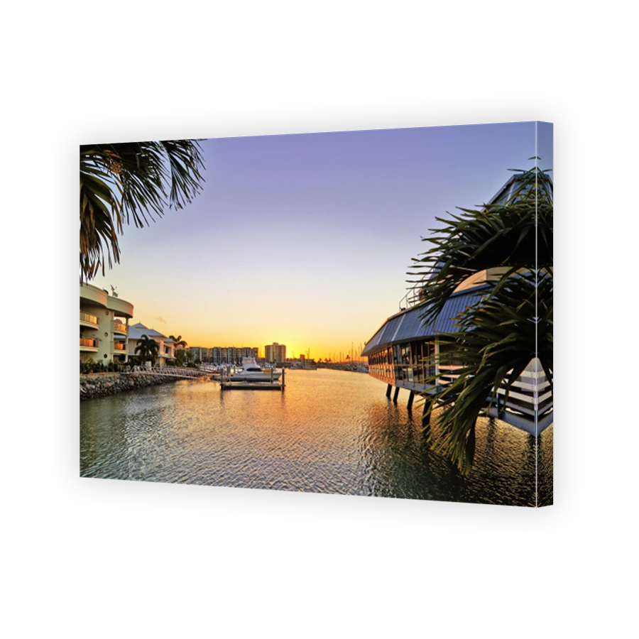 The bay at sunset