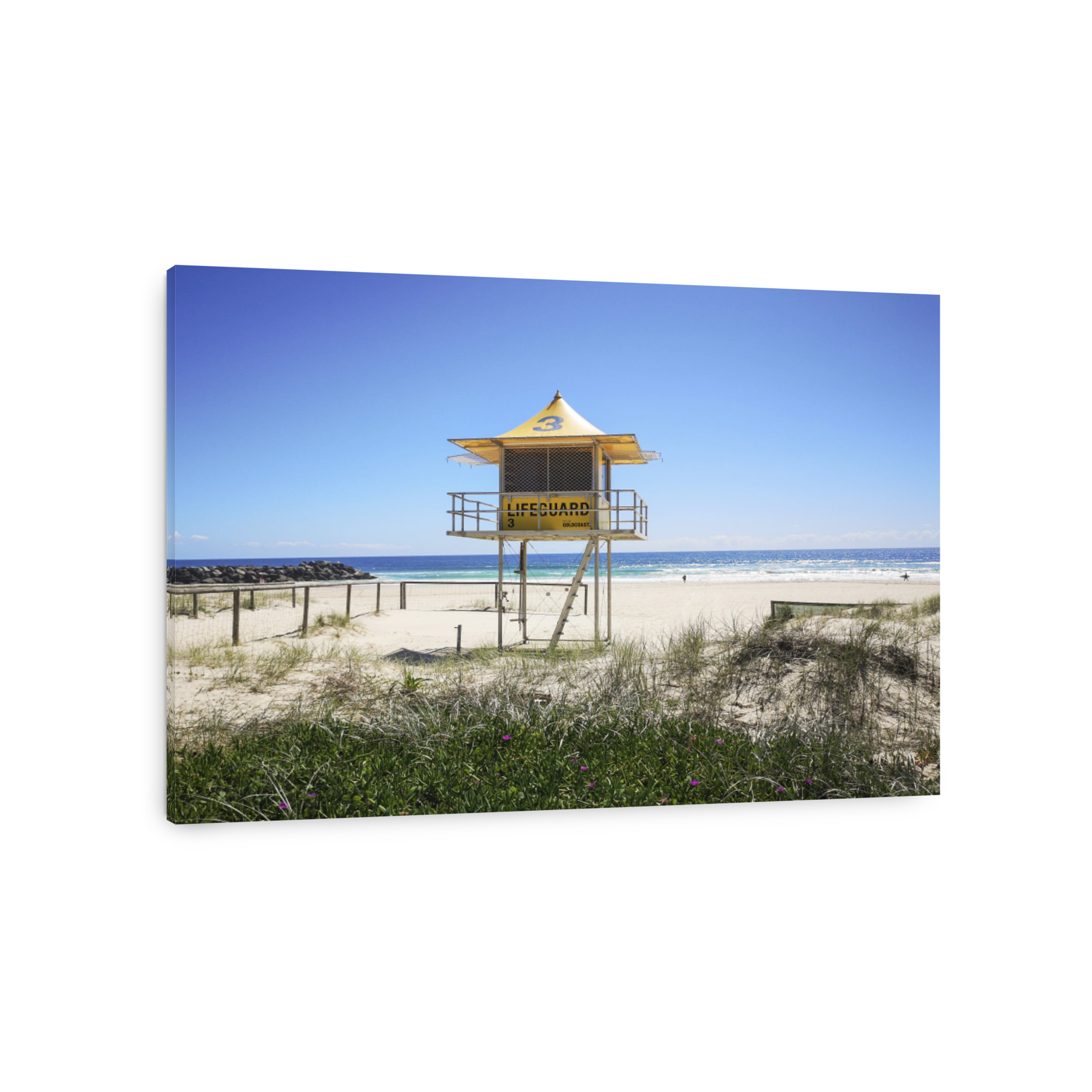 Lifeguard tower at Coolangatta with blue sky background - Gold Coast