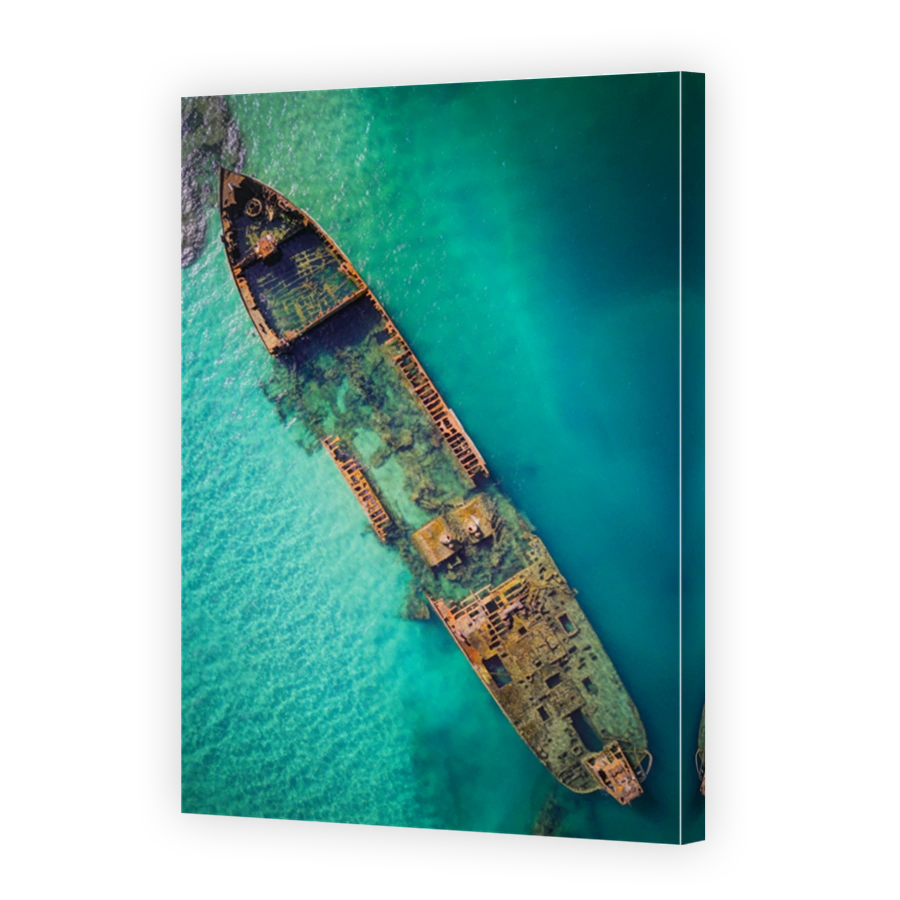 One Tangalooma Wreck from above