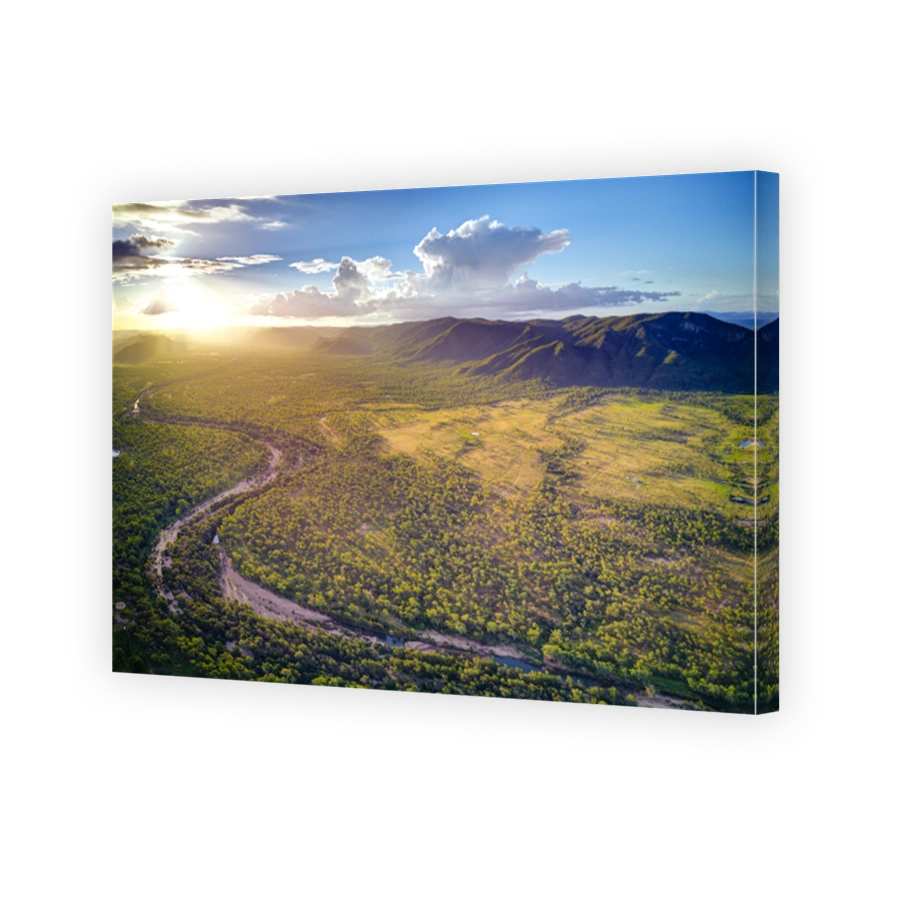 Sunset over the dry river bed, Charters Towers