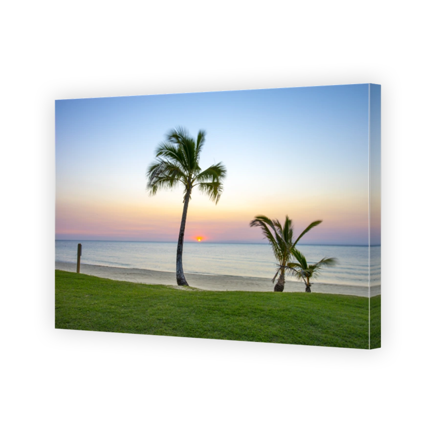 A vibrant sunset on Moreton Island in Queensland