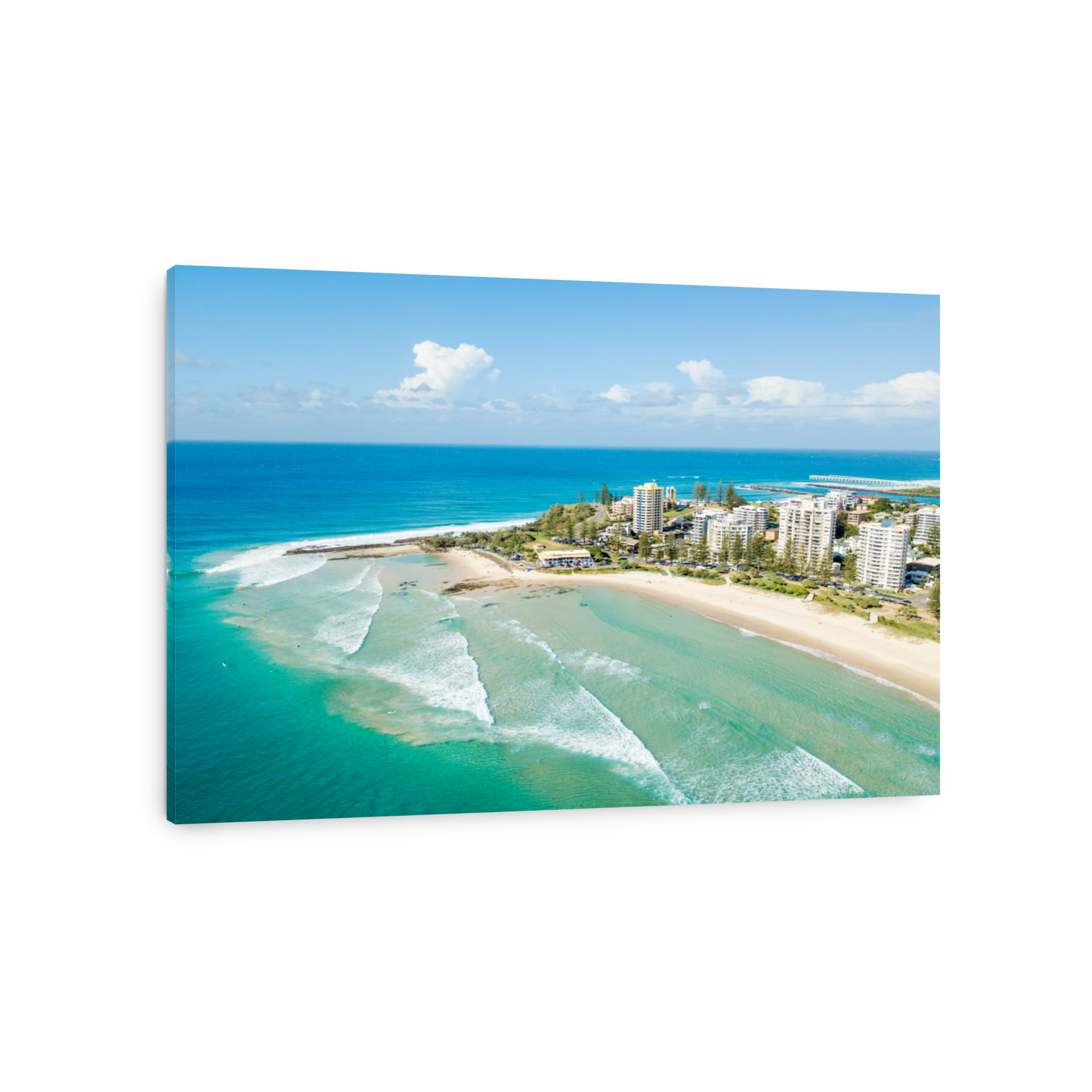 An aerial view of Coolangatta on the Gold Coast