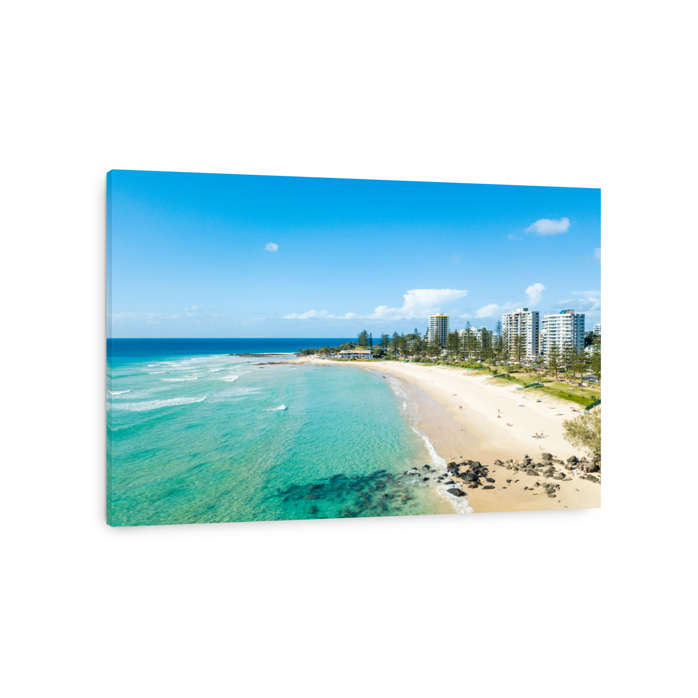 An aerial view of Coolangatta on the Gold Coast
