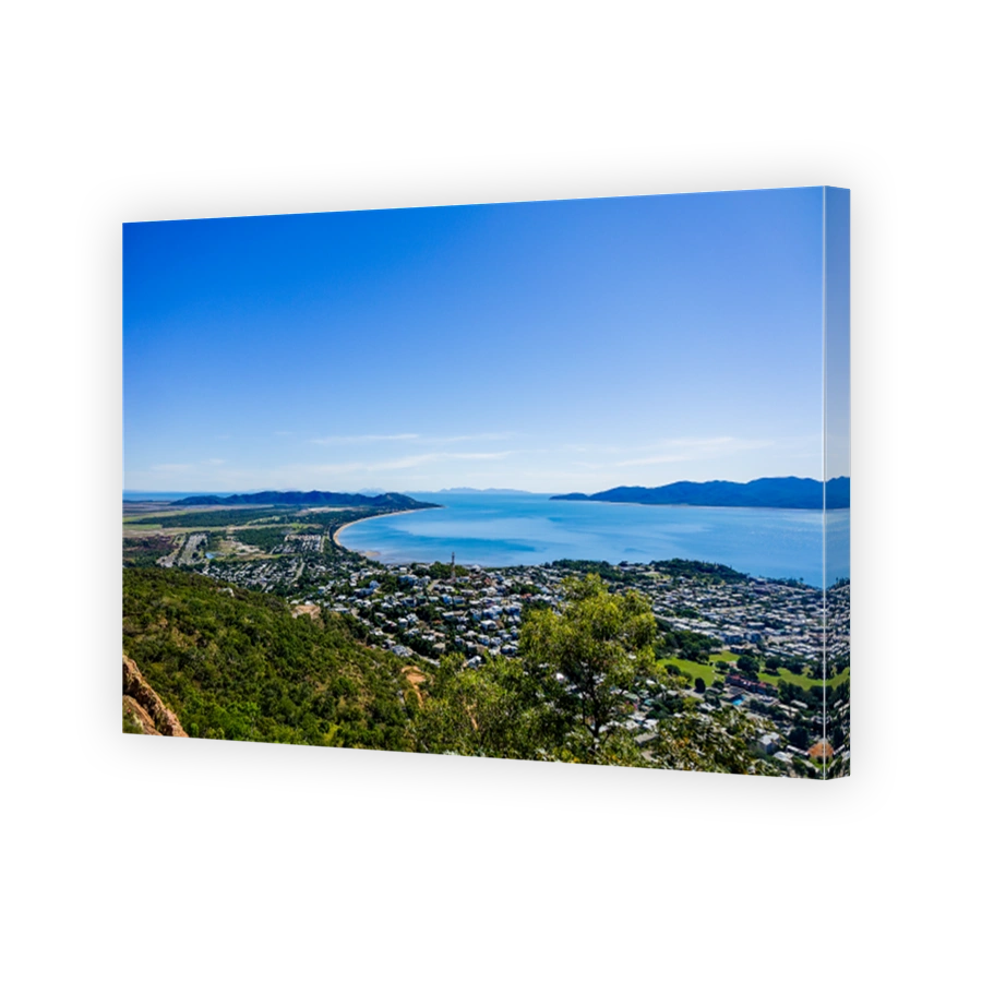 Townsville Coastline and Cityscape View from Castle Hill Lookout, Queensland, Australia