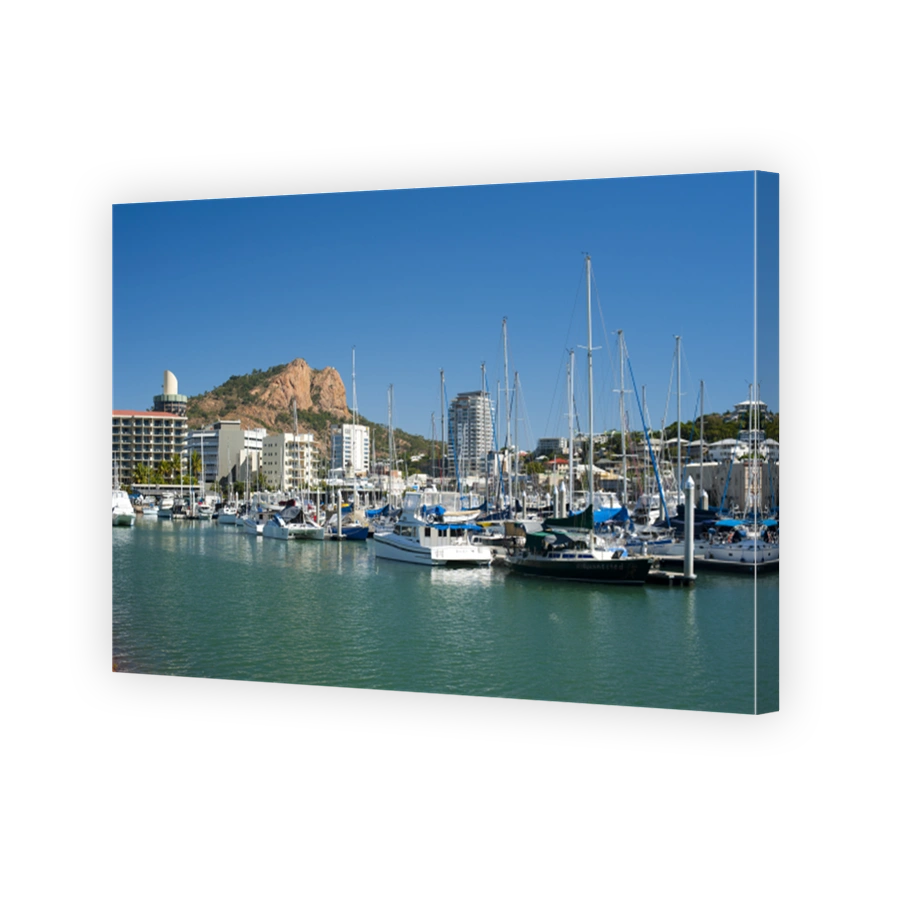 Boats moored in Townsville marina, Queensland