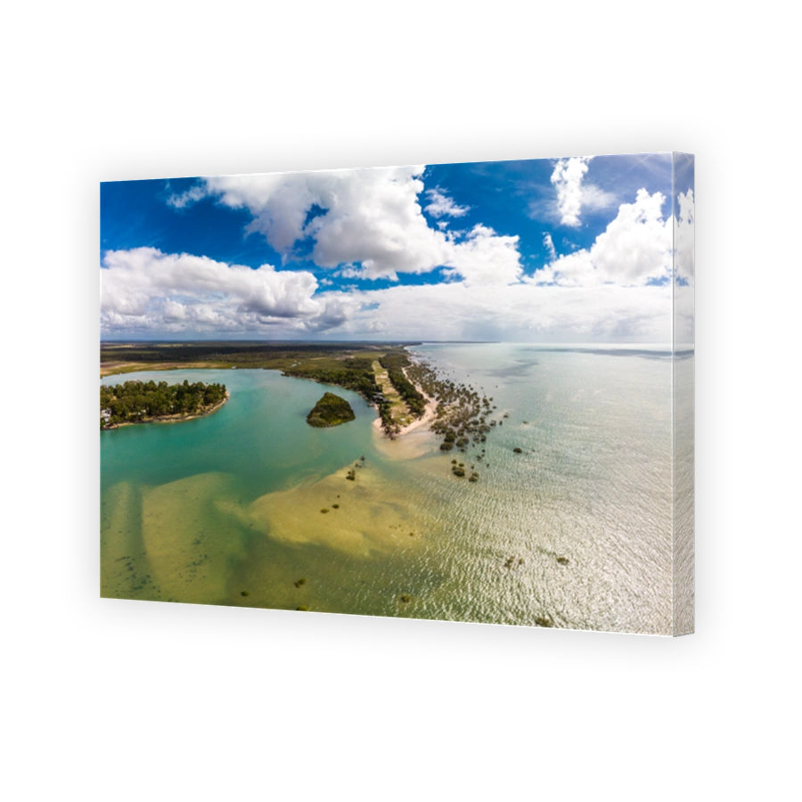 Aerial view of Beelbi Creek,  Hervey Bay, Queensland, Australia