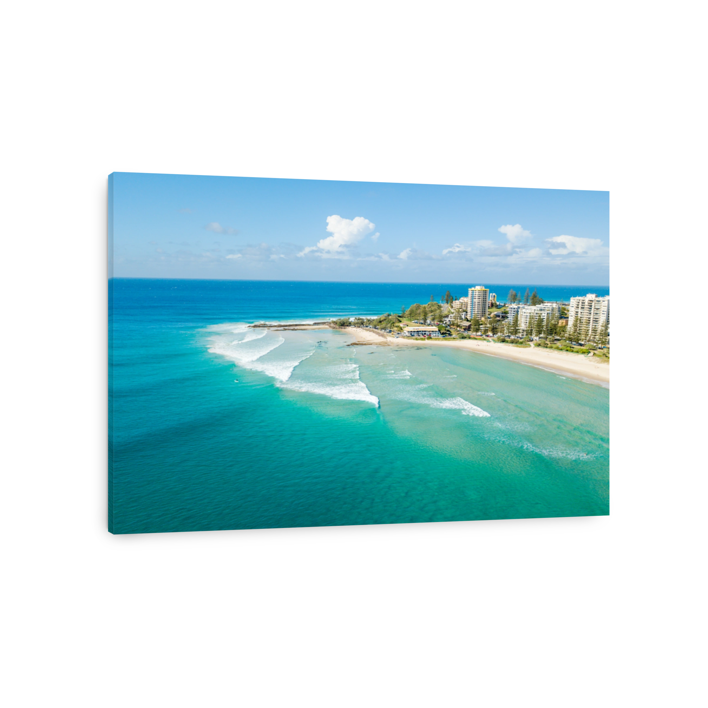 An aerial view of Coolangatta on the Gold Coast