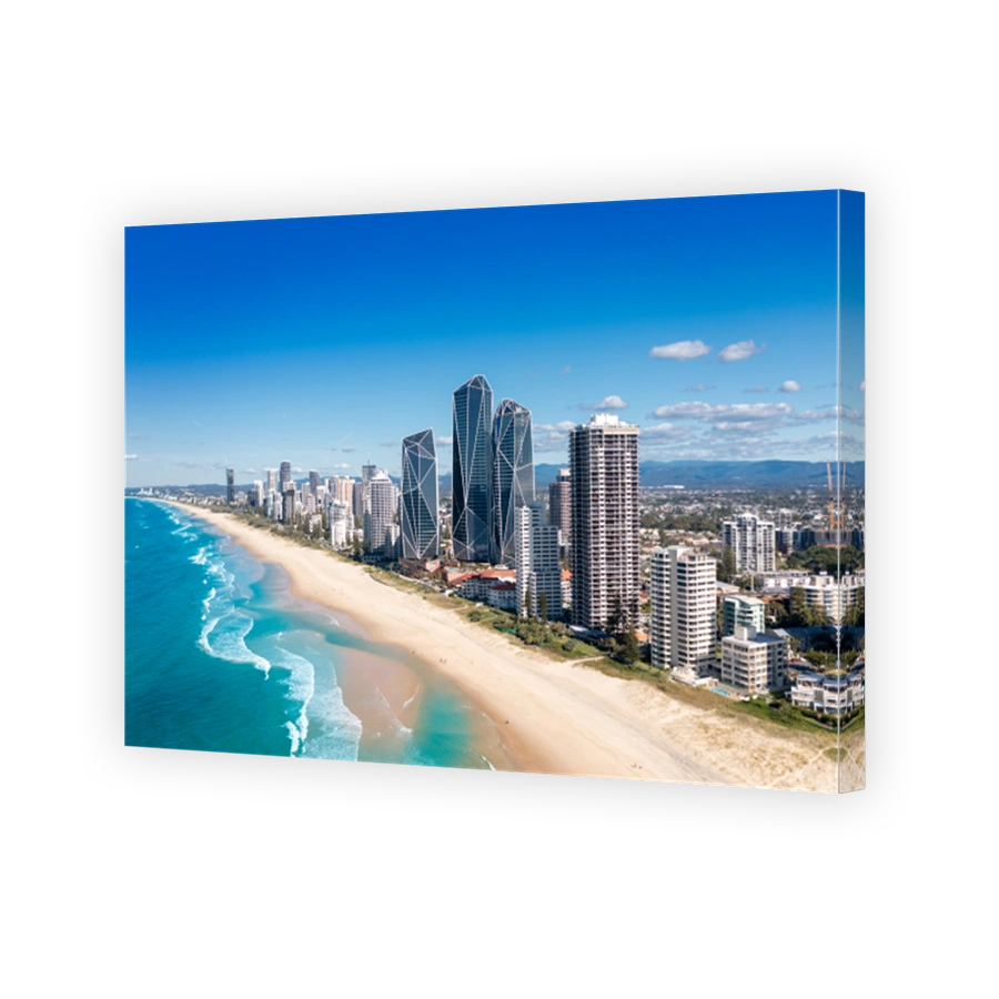 Aerial view of the stunning Gold Coast skyline