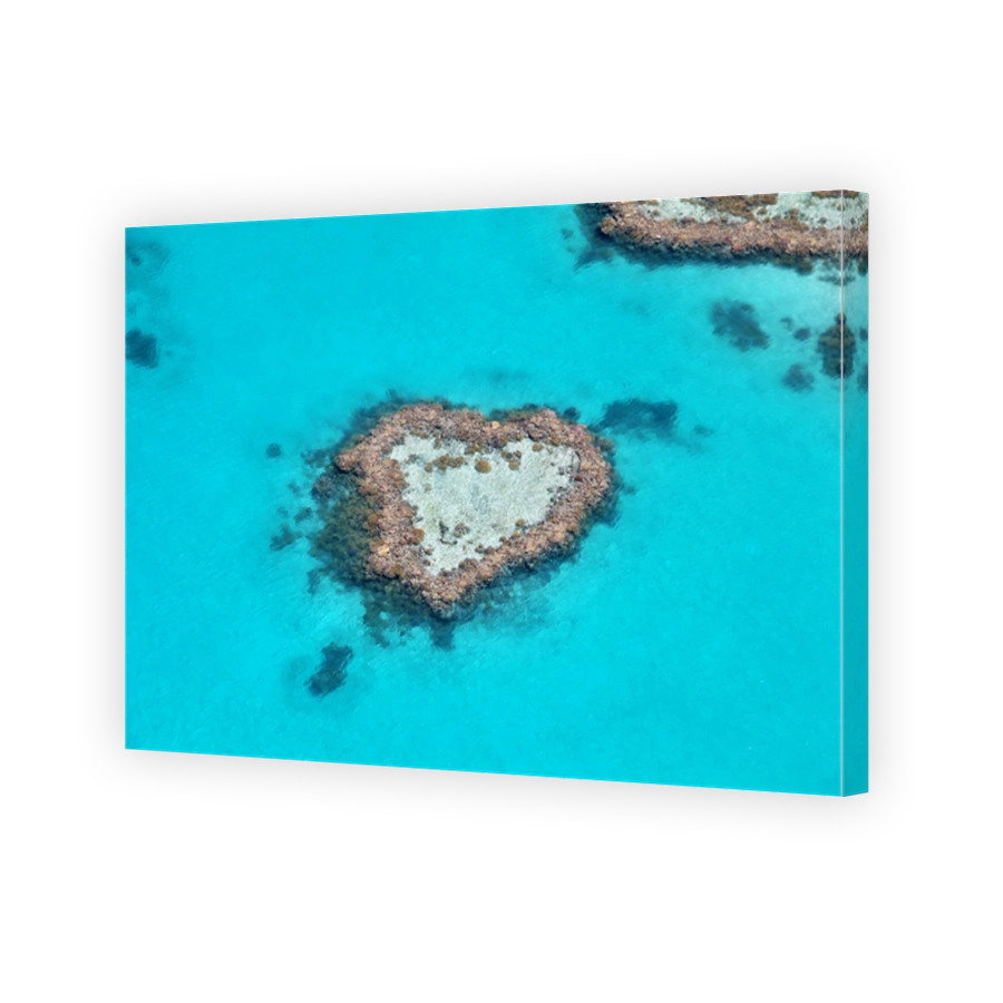Beautiful Heart Reef over the Great Barrier Reef