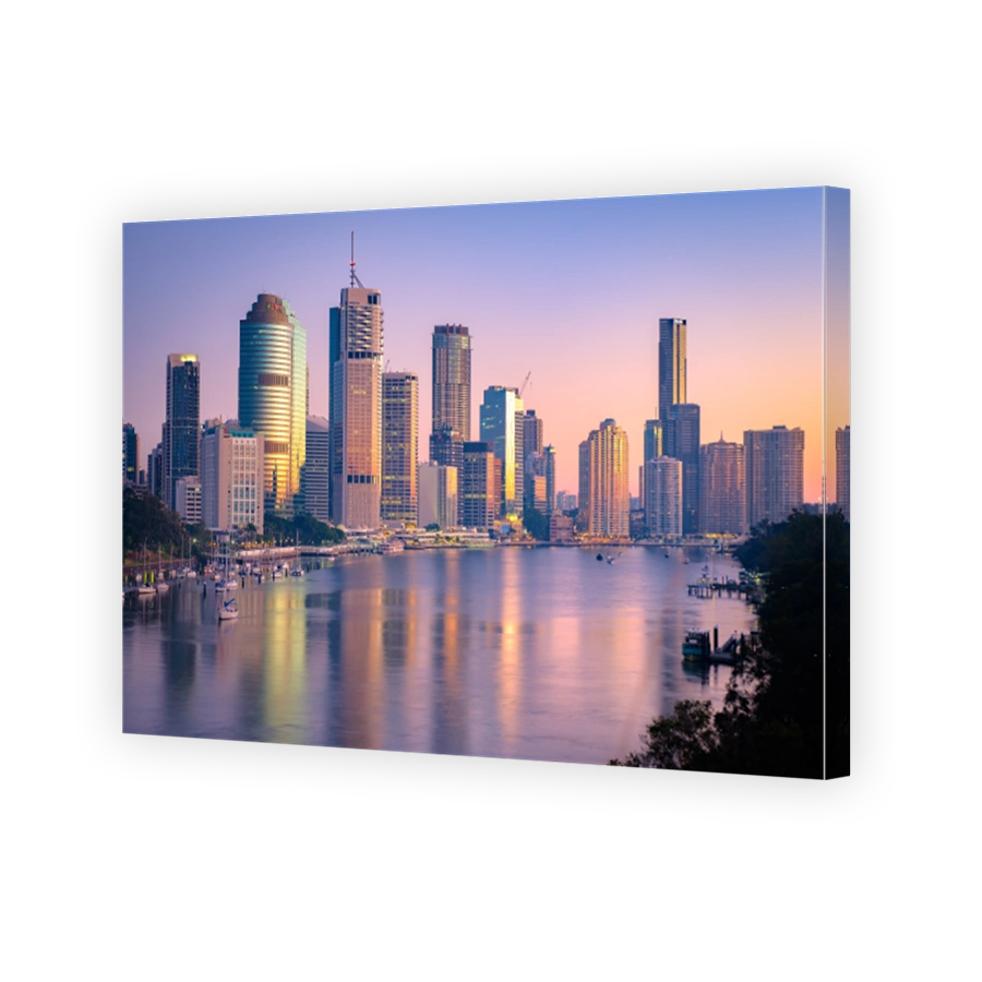 Riverside Cityscape Morning Twilight