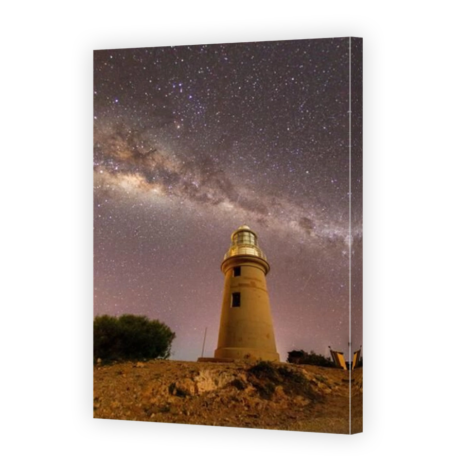 The Milky Way at night at the Vlamingh Head Lighthouse, Exmouth, Western Australia, Australia, Pacific