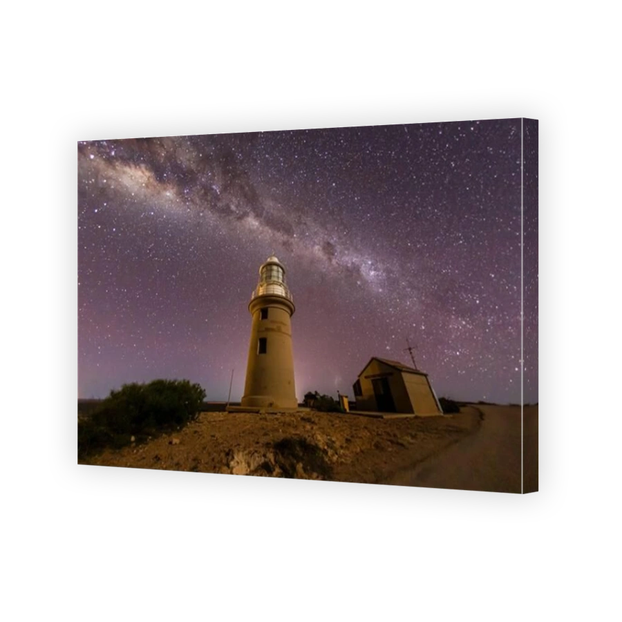 The Milky Way at night at the Vlamingh Head Lighthouse, Exmouth, Western Australia, Australia, Pacific