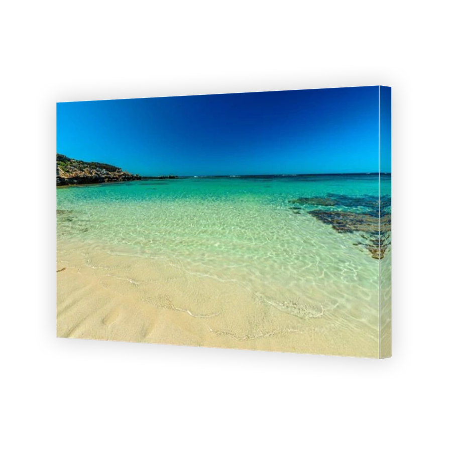 Little Salmon Bay at Rottnest Island, Western Australia. White tropical beach with turquoise crystal clear sea. Salmon Bay, a paradise for snorkeling