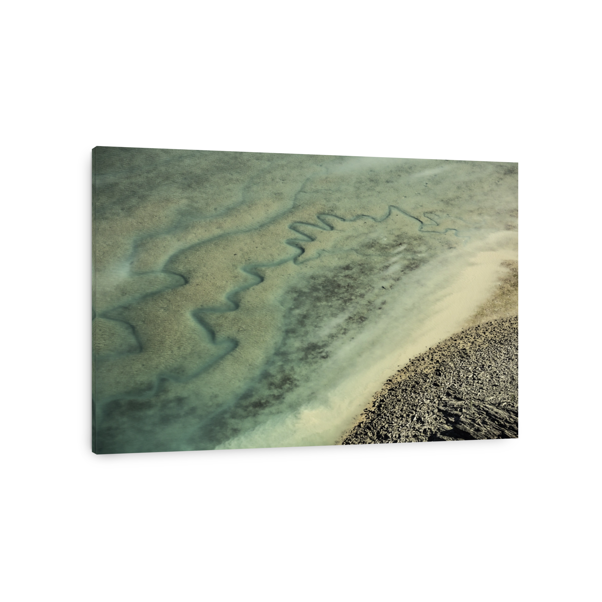 Aerial view of water and tidal flats in The Kimberley