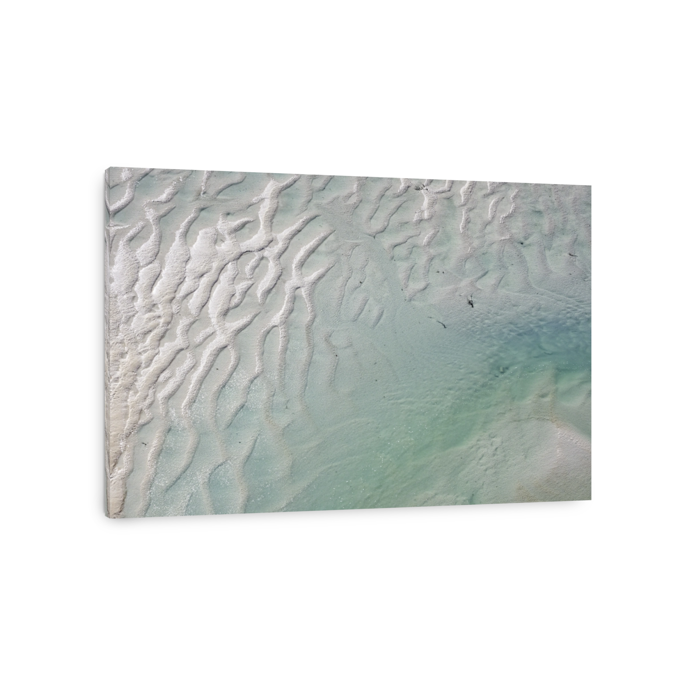 Aerial view sand bars and coastline
