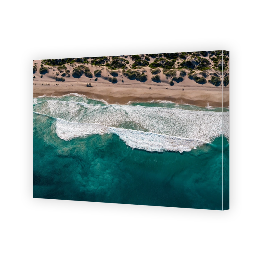 Colorful abstract aerial images of Hutt Lagoon, Western Australia