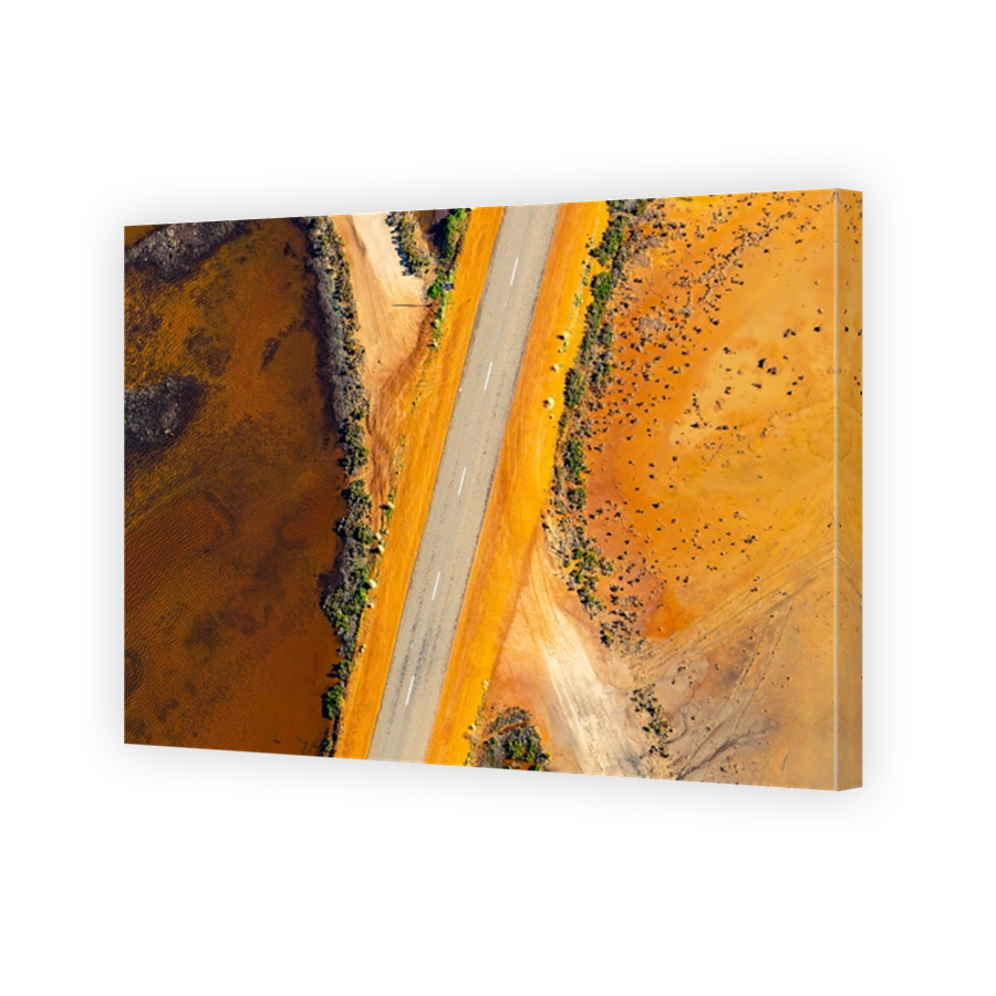 Colorful abstract aerial images of Hutt Lagoon, Western Australia