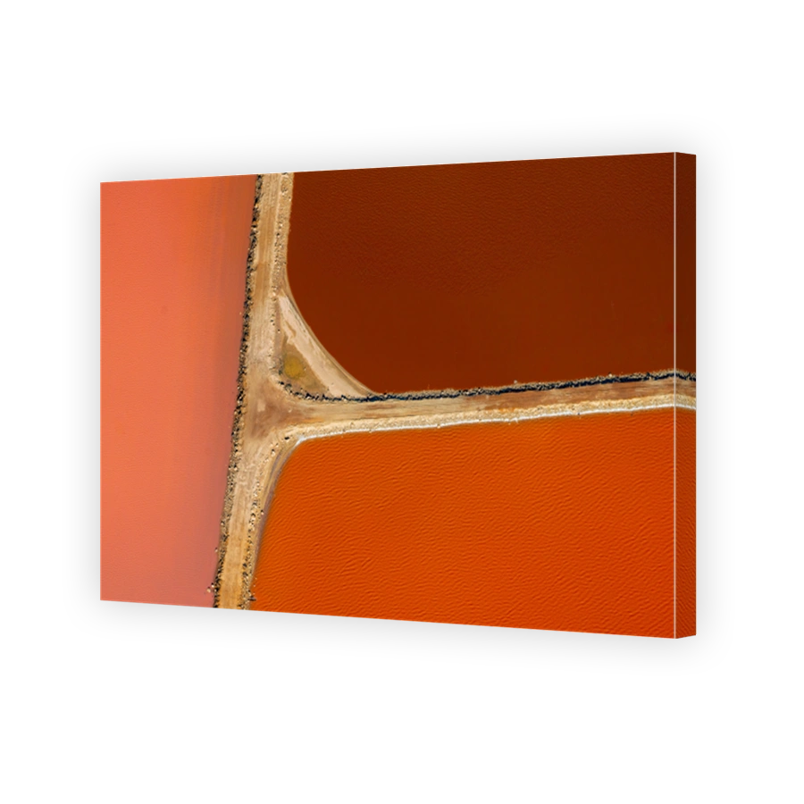 Colorful abstract aerial images of Hutt Lagoon, Western Australia