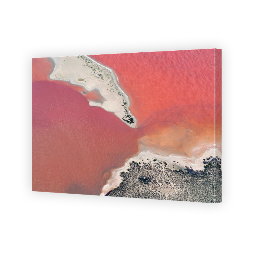 Colorful abstract aerial images of Hutt Lagoon, Western Australia