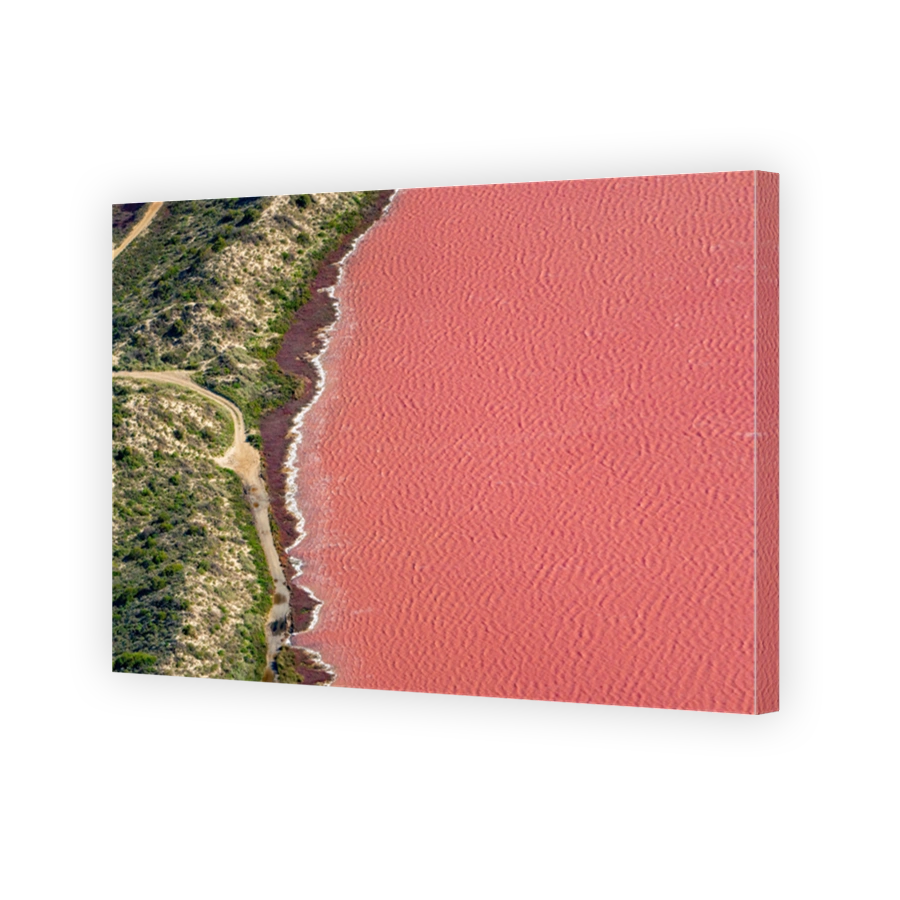 Colorful abstract aerial images of Hutt Lagoon, Western Australia
