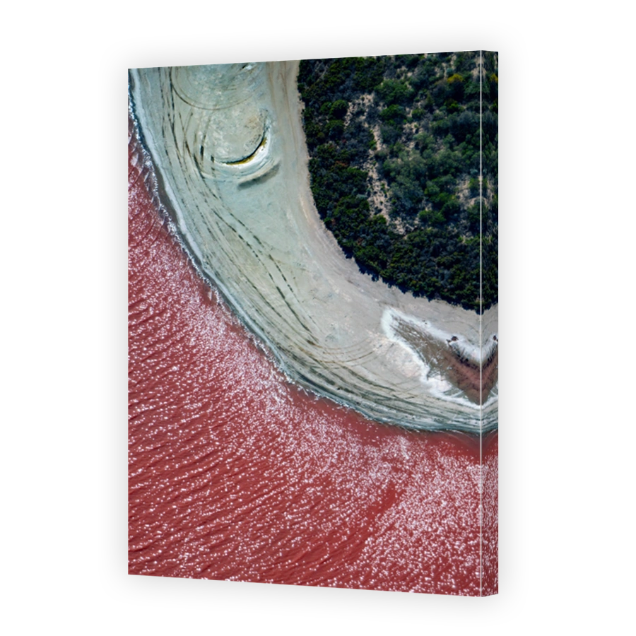 Colorful abstract aerial images of Hutt Lagoon, Western Australia