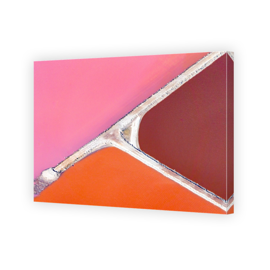 Colorful abstract aerial images of Hutt Lagoon, Western Australia
