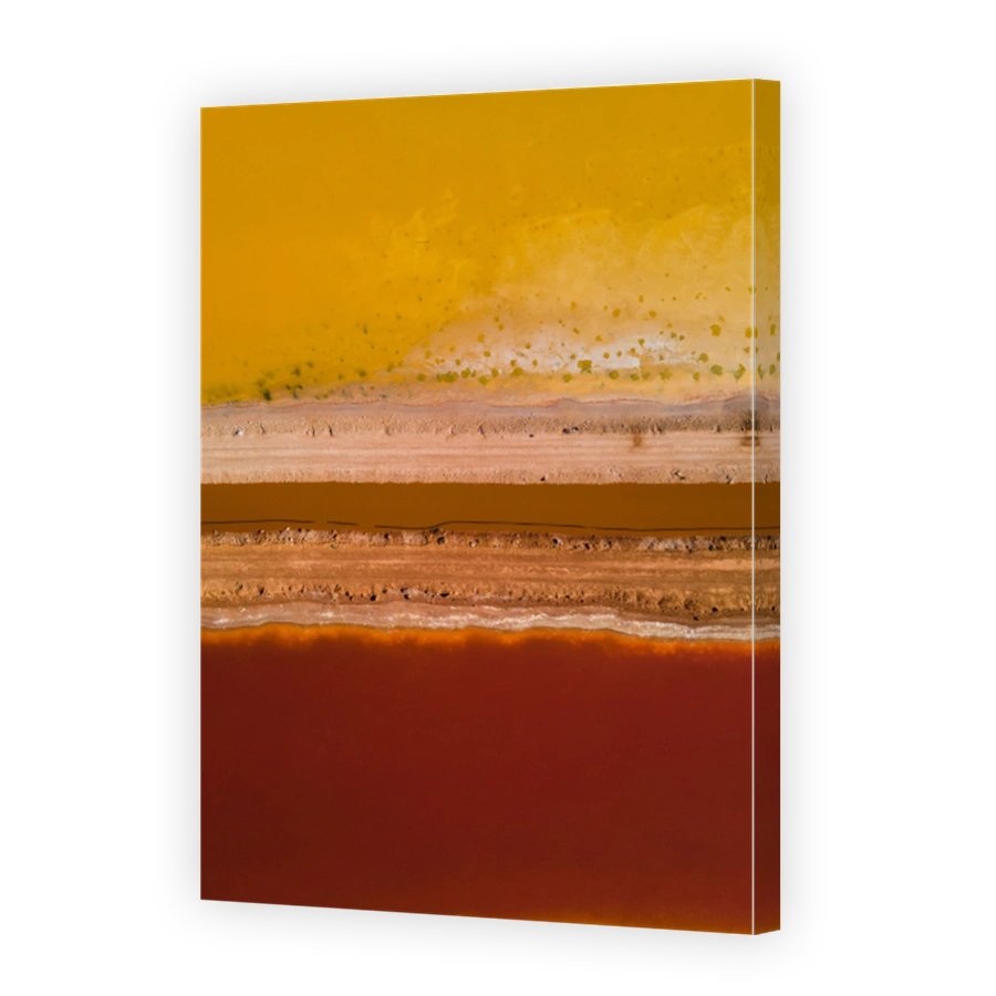 Orange salt lake in Western Australia
