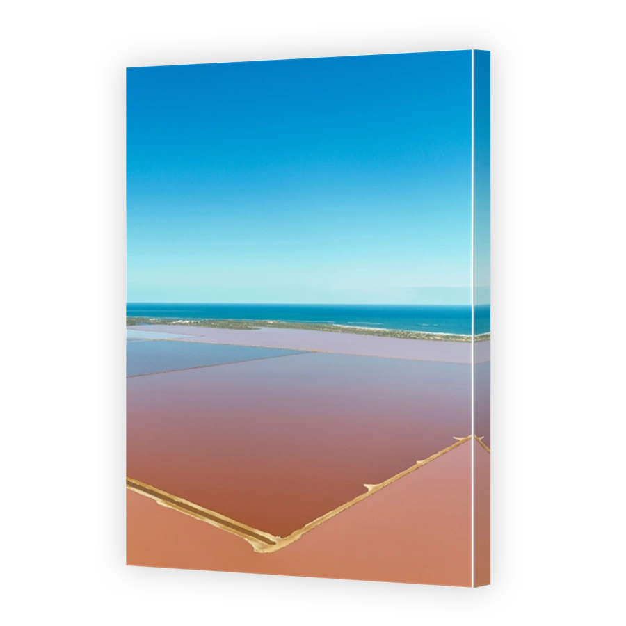 Aerial view of Hutt Lagoon, the Pink Lake in Port Greg