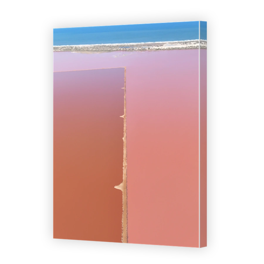 Aerial view of Hutt Lagoon, the Pink Lake in Port Greg