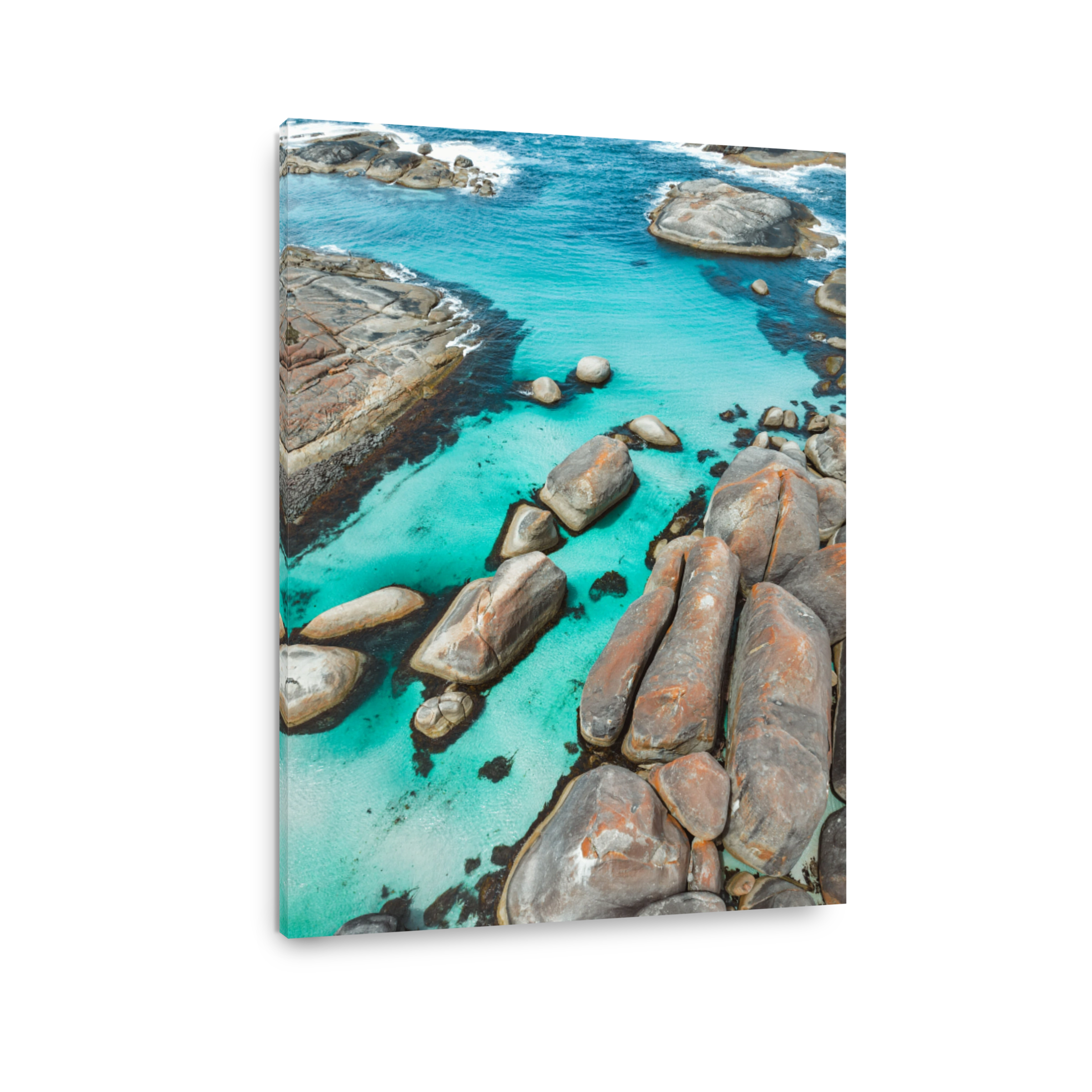 Aerial view of Elephant Rocks in Denmark, Western Australia