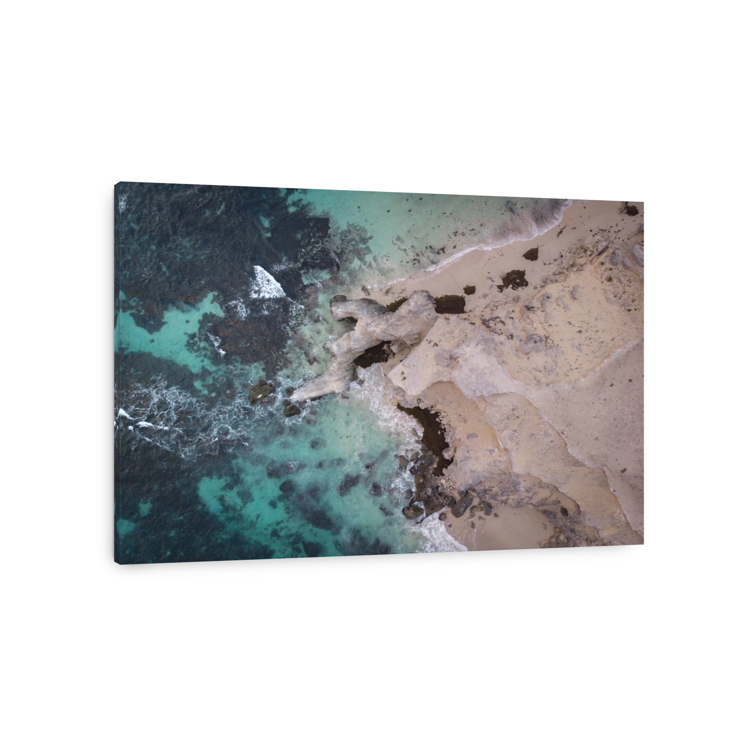 Aerial view of Hamelin Bay Beach at sunset, Margaret River, Western Australia.