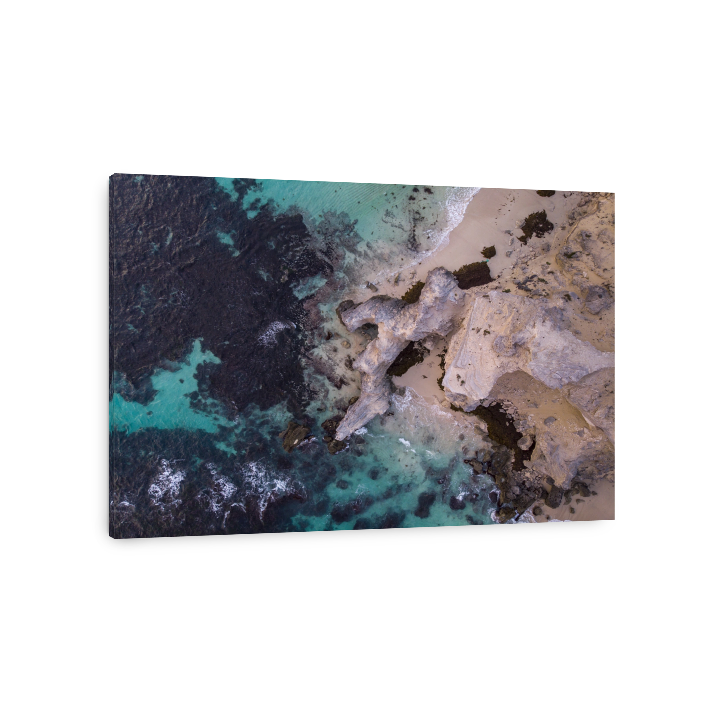 Aerial view of Hamelin Bay Beach at sunset, Margaret River, Western Australia.