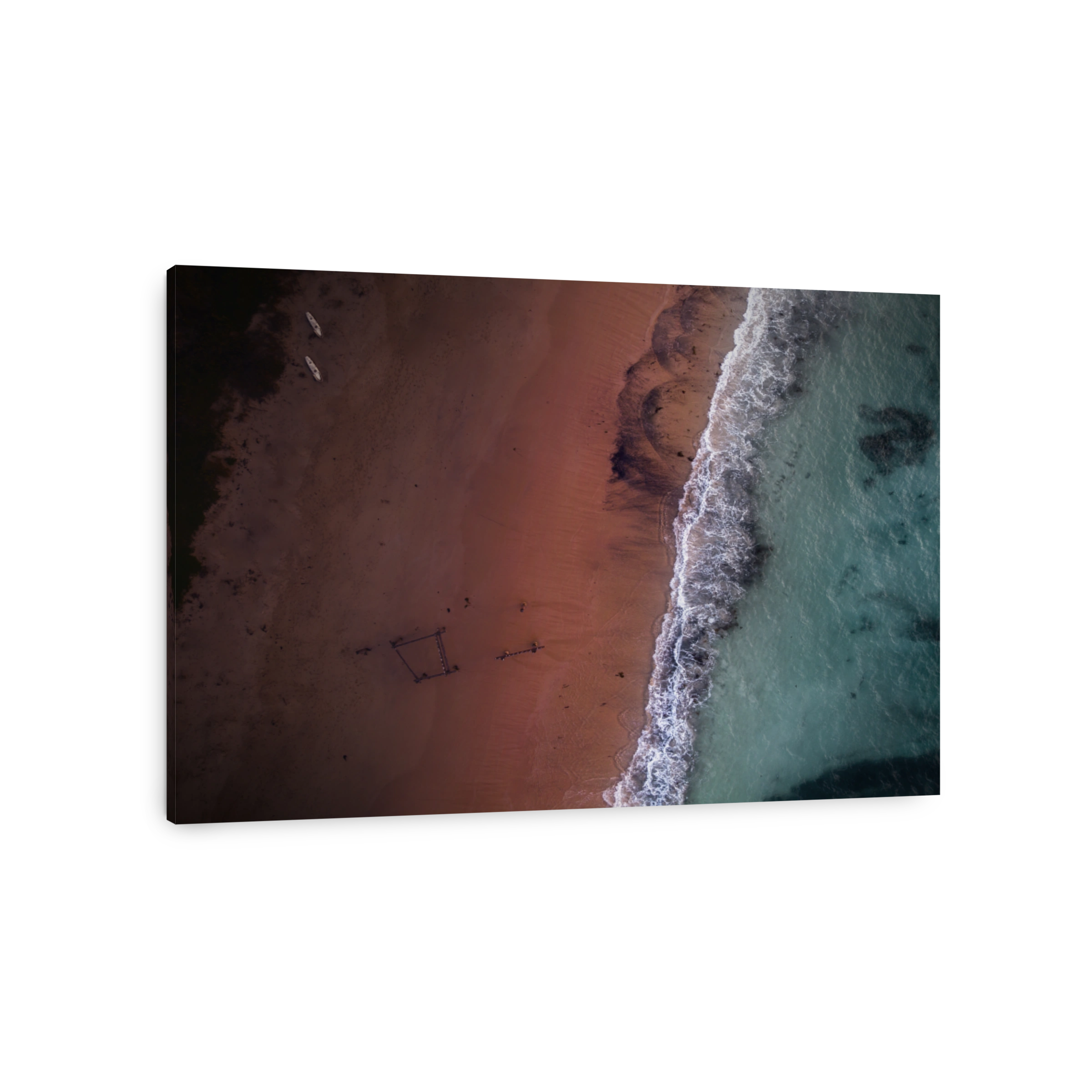 Aerial view of Hamelin Bay Beach at sunset, Margaret River, Western Australia.
