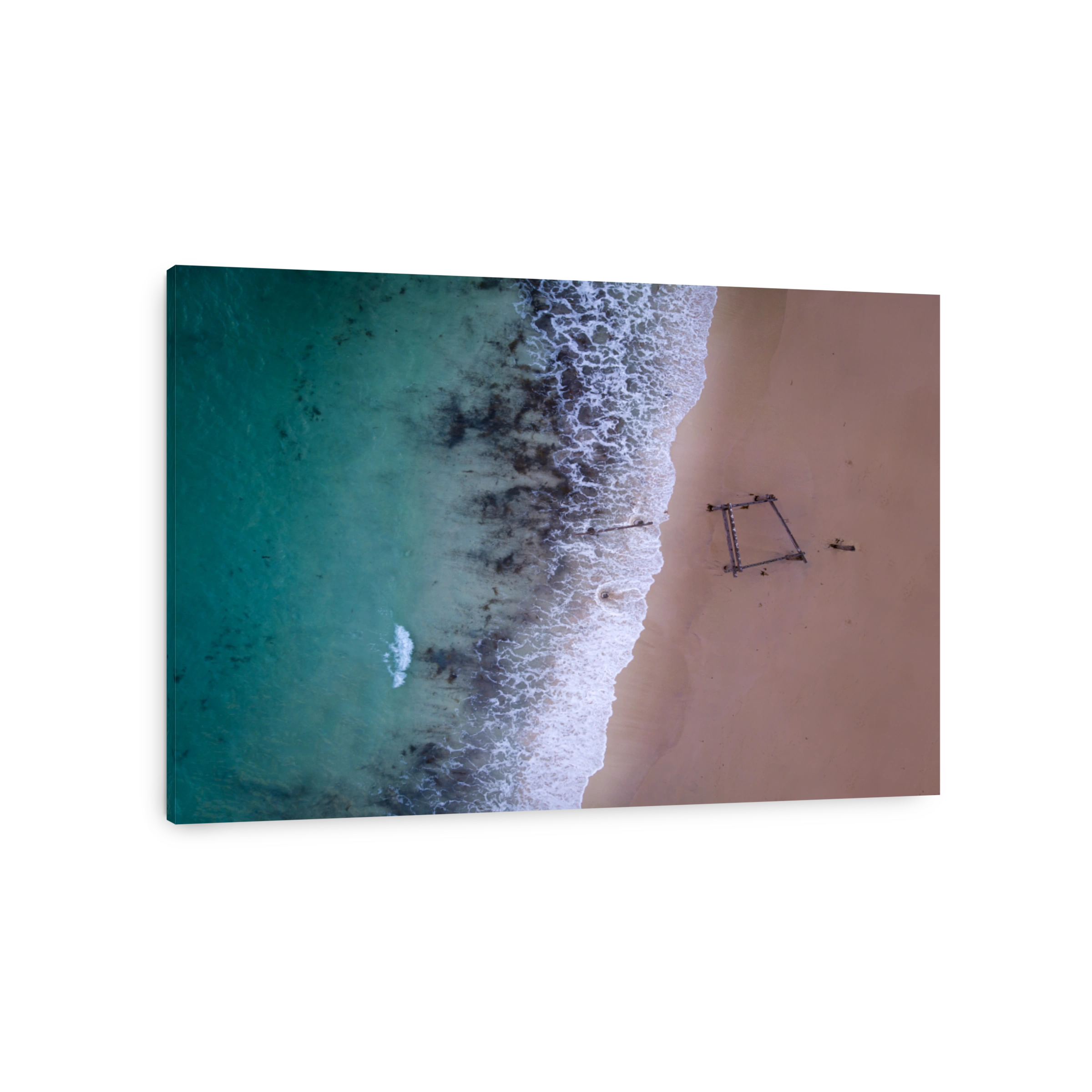 Aerial view of Hamelin Bay Beach at sunset, Margaret River, Western Australia.