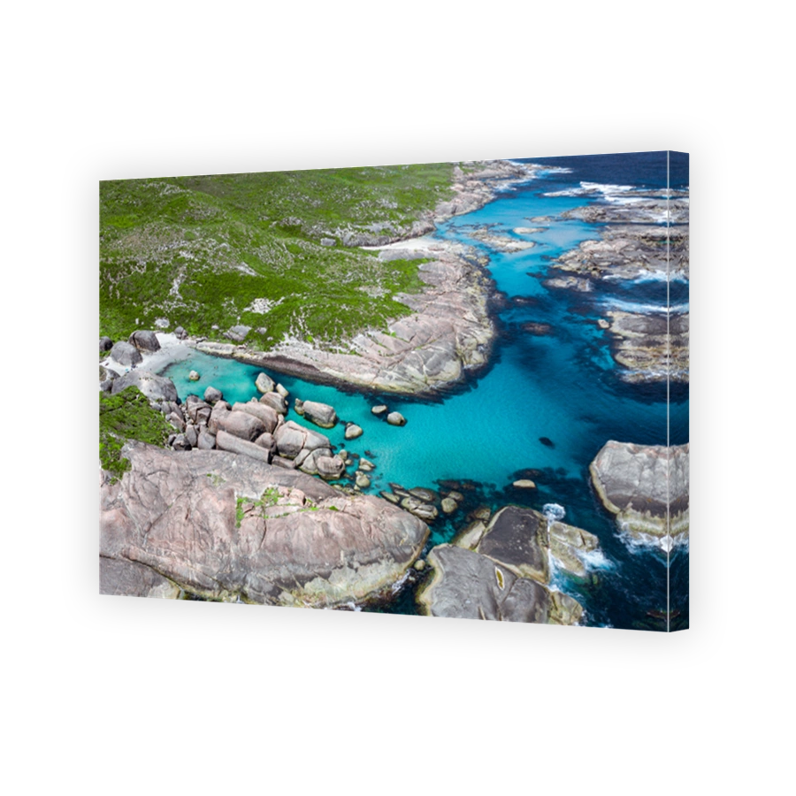 Aerial Image Of Elephant Rocks And Green Pools In Denmark, Western Australia.