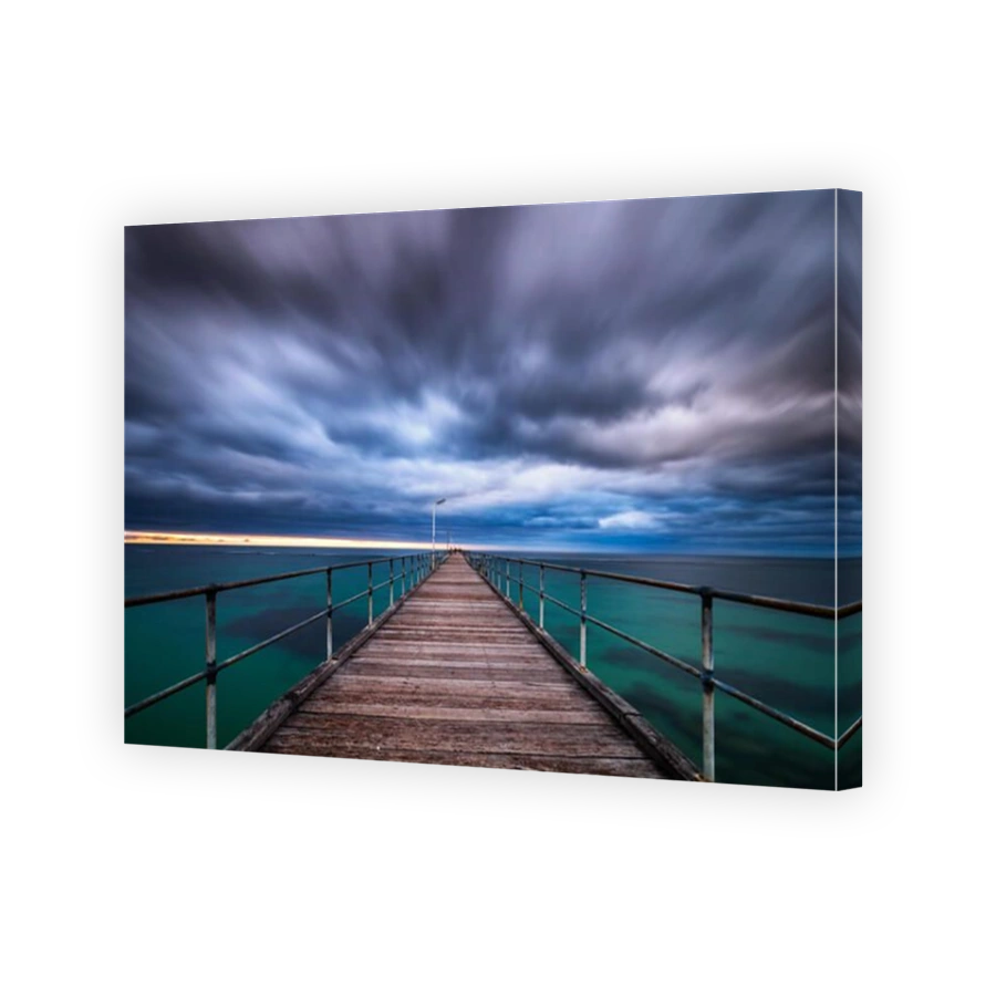 A long exposure of storm clouds on the Port Noarlunga Jetty