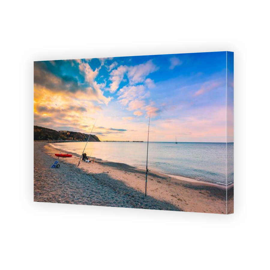 Fishing from the beach at Rapid bay foreshore, Fleurieu Peninsula, South Australia