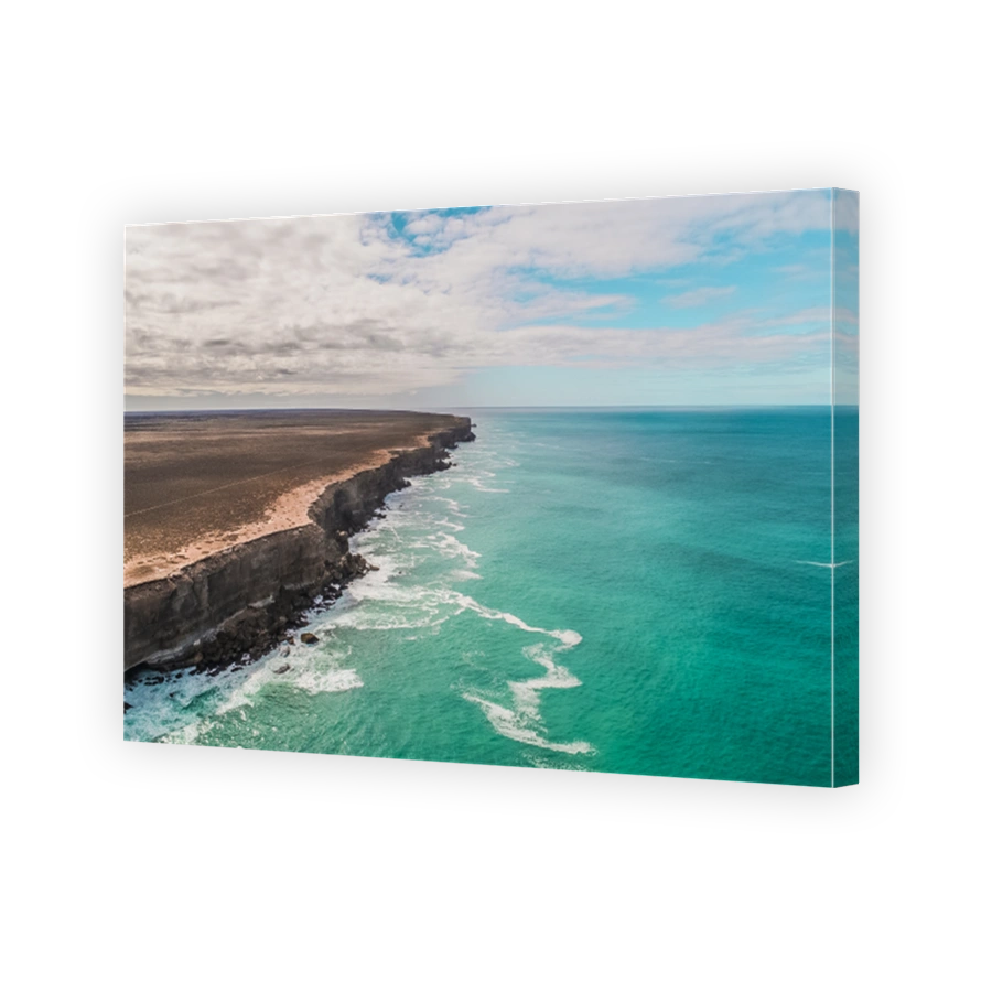 Drone shot of Eucla/Nullarbor National Park Great Australian Bight Coastline South Australia