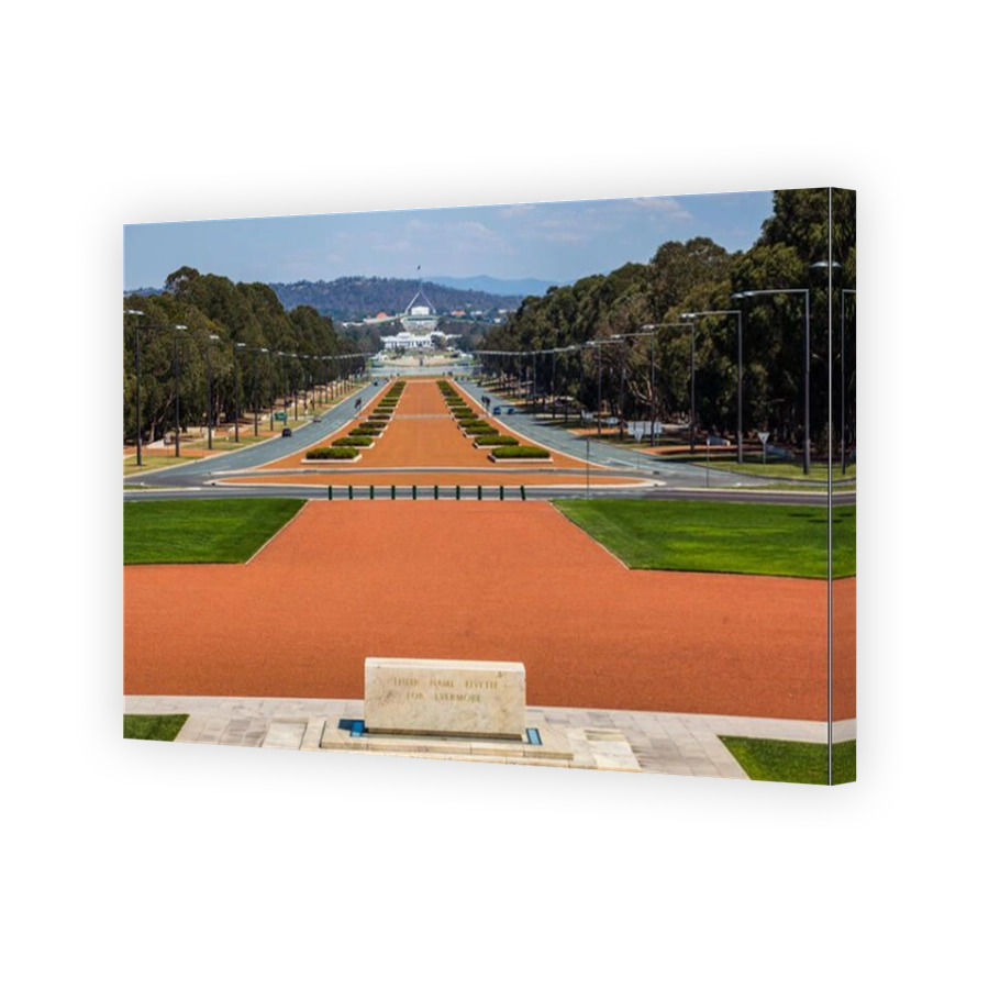 ANZAC Parade viewed from Australian War Memorial, Canberra, Australia