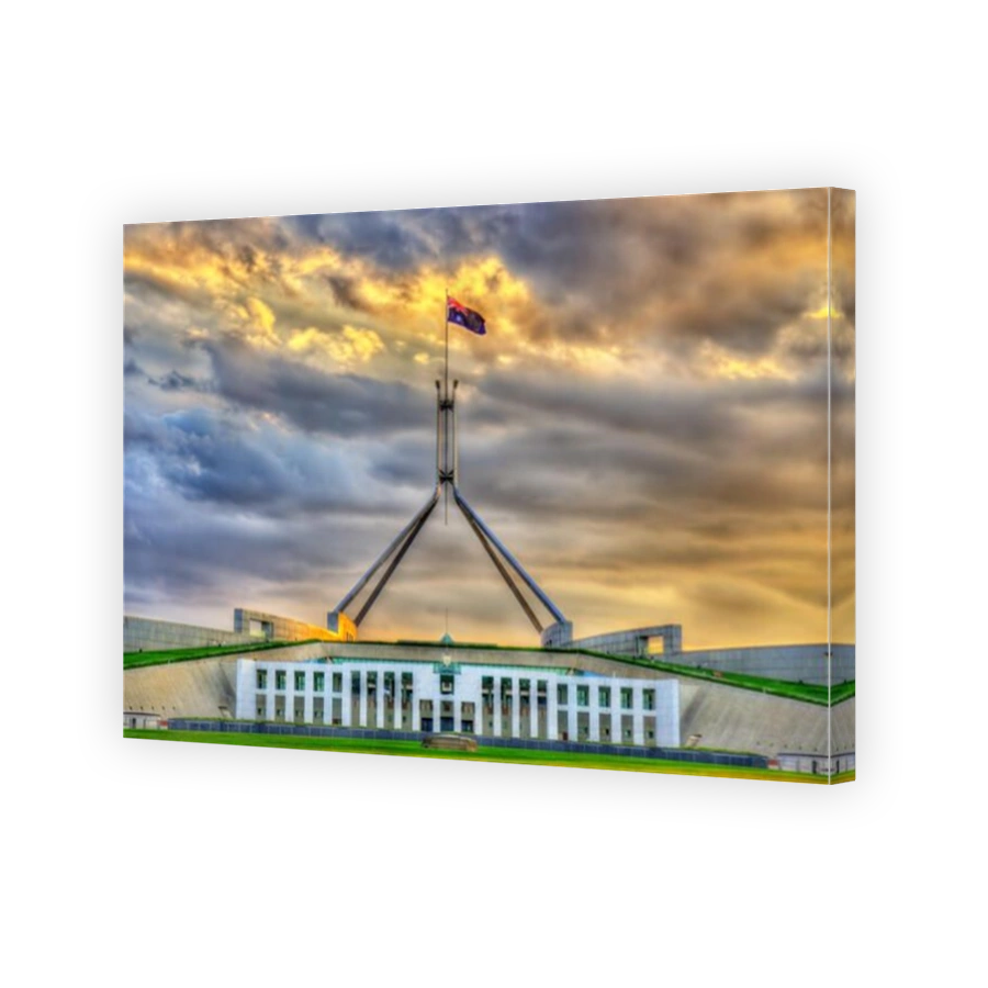 Parliament House in the evening. Canberra, Australia