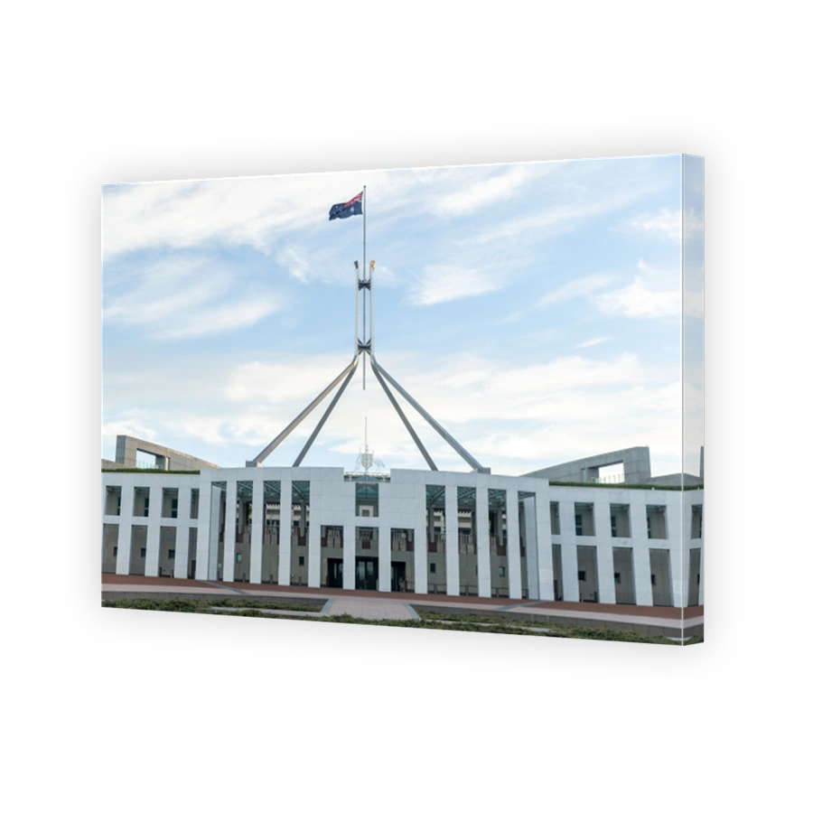 an afternoon close shot of federal parliament house at canberra