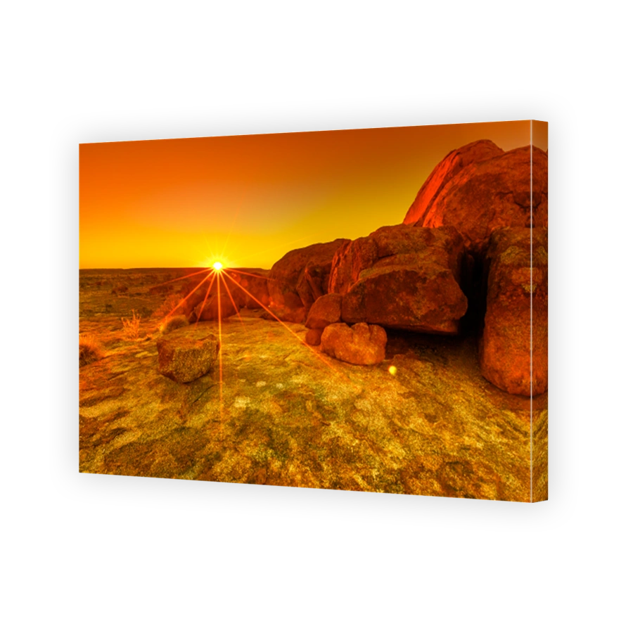 Aerial Devils Marbles sunset
