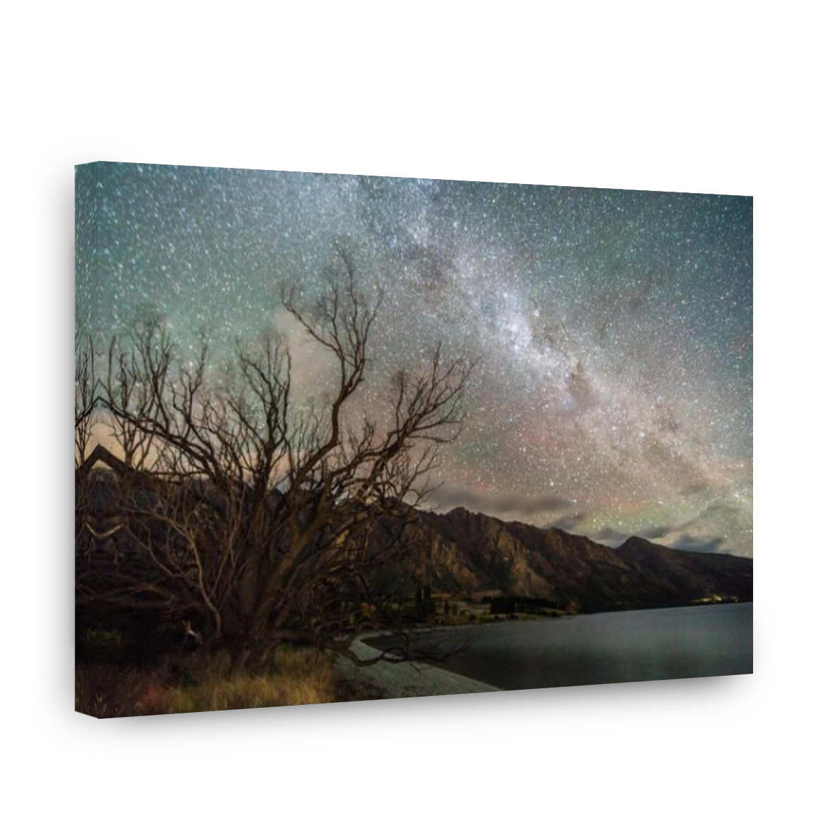 Stars and Milky way at Lake Wakatipu, Remarkables, New Zealand